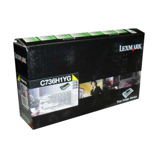 Lexmark C736H1YG Original Yellow High Yield Toner Cartridge