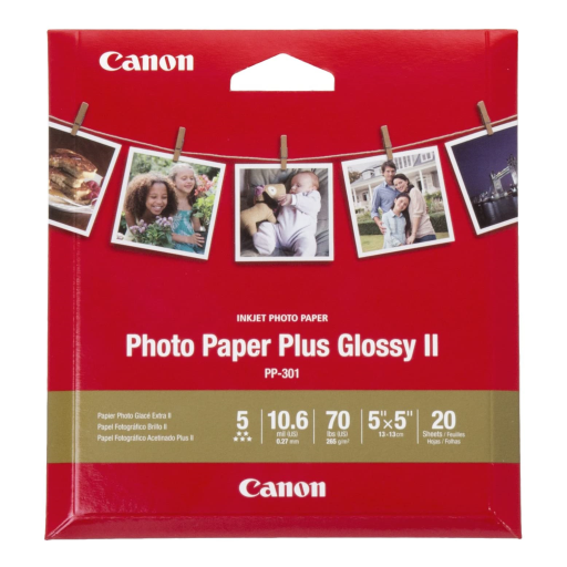 Canon PP-301 5" x 5" Photo Paper Plus Glossy (20 sheets/pkg)