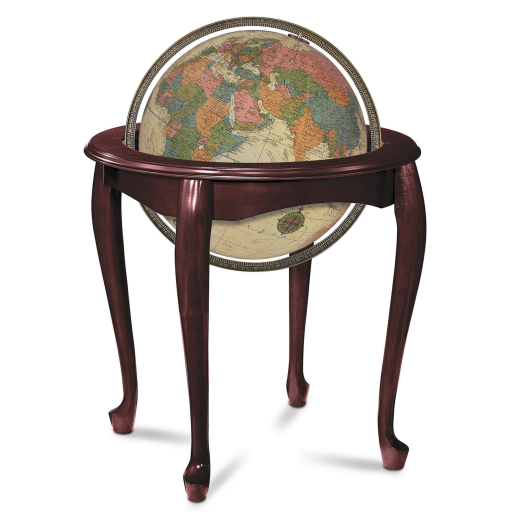 Replogle Globes - Queen Anne English Globe 16"/40.5 cm Antique Illuminated Ocean