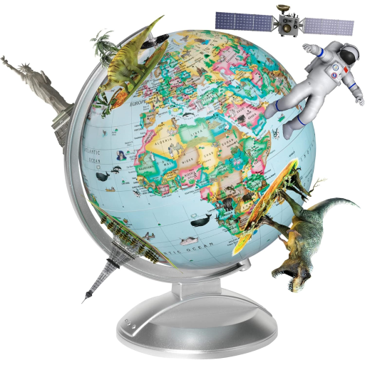 Replogle Globes - Globe Anglais 10"/25cm Éclairé par la réalité augmentée