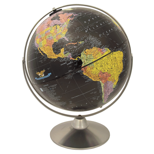 Replogle Globes - Globe Anglais Starlight 12"/30cm Métal de l'océan noir et semi-méridien