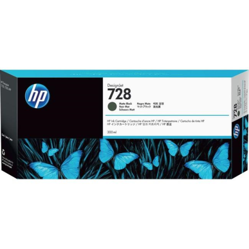 HP 728 Cartouche Originale Encre 300-ml Matte Noir