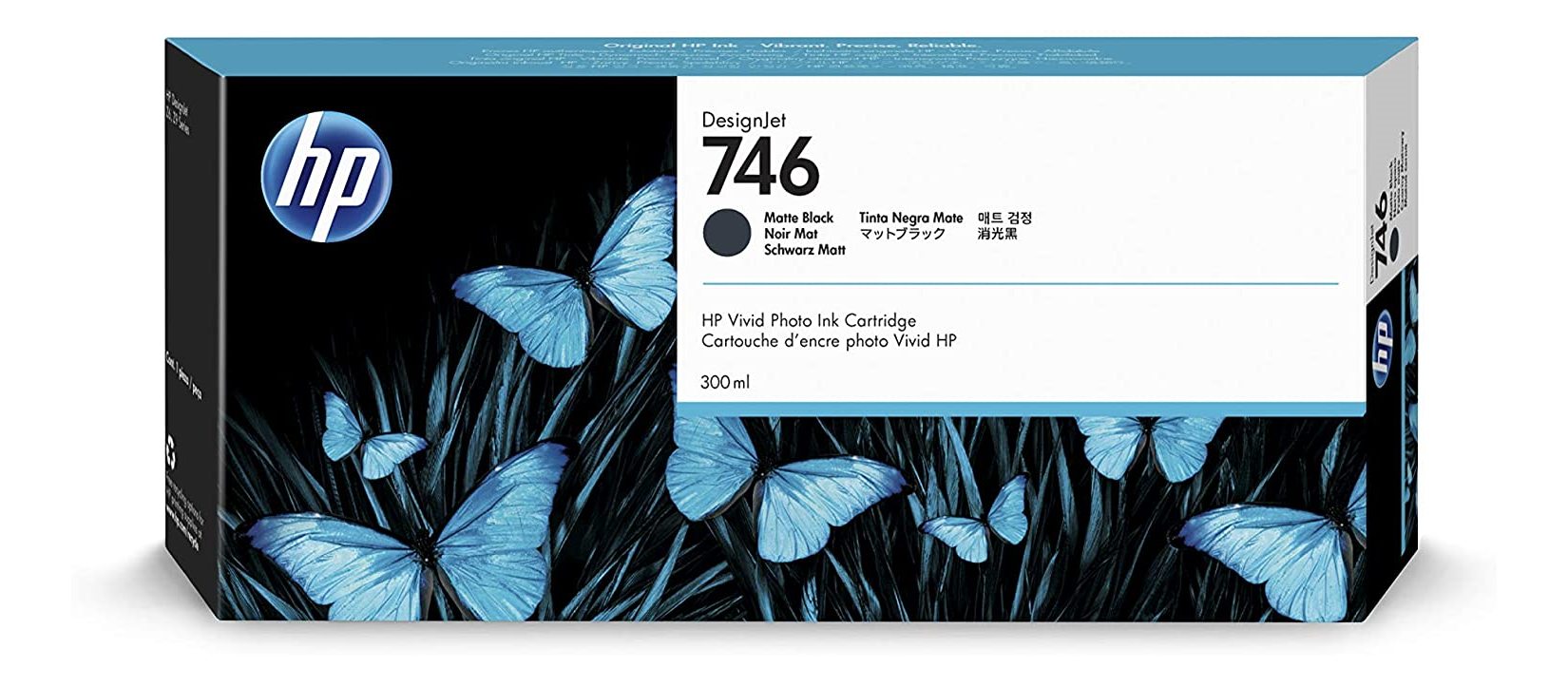 HP 746 Matte Black Ink Cartridge, 300ml P2V83A