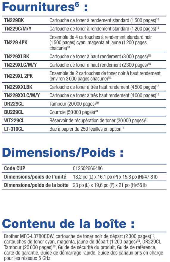 Brother Multifonction Laser Couleur MFC-L3780CDW