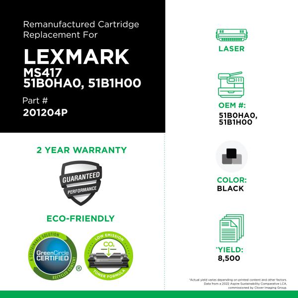 CIG Toner Lexmark Haut Rendement MS417/MX417-PG TECH