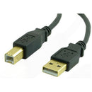 USB 2.0 Cable A Mâle à B Mâle Noir 6'