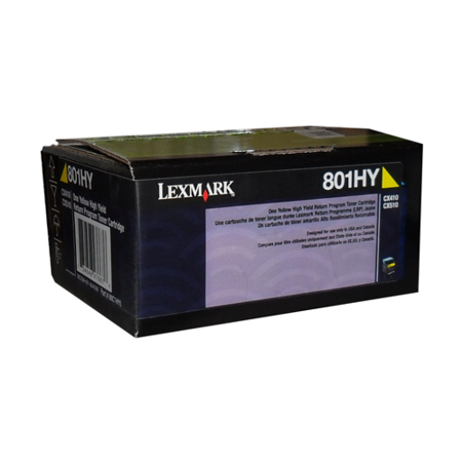 Lexmark 80C1HY0 CX410,510 Yellow Return Program 3K Toner Cartridge