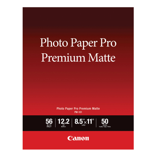 Canon PM-101 8.5" x 11" Photo Paper Pro Premium Matte (50 sheets/pkg)