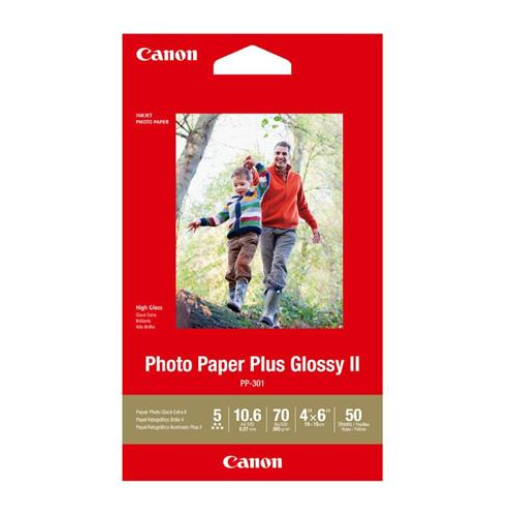 Canon PP-301 4" x 6" Photo Paper Plus Glossy (50 sheets/pkg)