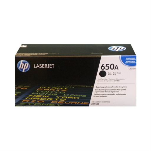 HP CE270A Black Toner Cartridge 650A