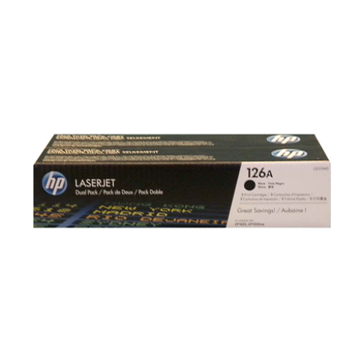 HP 126A Black Dual Pk LJ Toner Cartridge