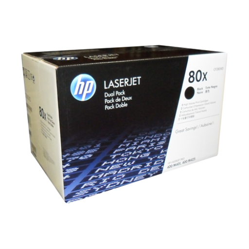 HP CF280XD 80X Black Toner Cartridge Kit (2)