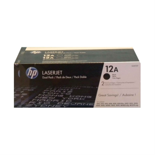 HP 12D Blk Dual Pk LJ Toner Cartridge