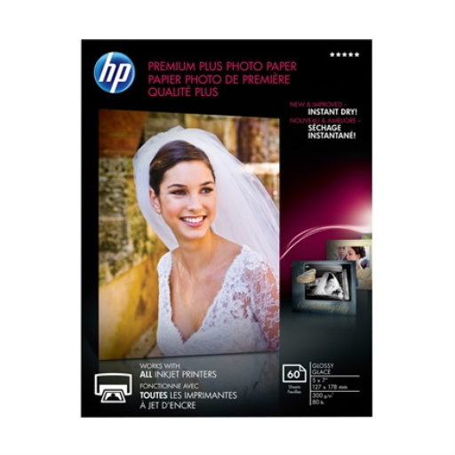 CR669A HP PREMIUM PHOTO PAPER HIGLOSS 5x7 60 SHEETS