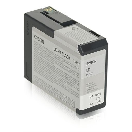 T580700 ULTRACHROME LIGHT BLACK INK 80ML, STYLUS PRO 3