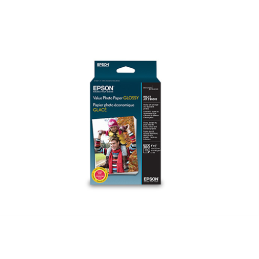 Epson Value Photo Paper Glossy 4 x 6, 100 SheetsS400