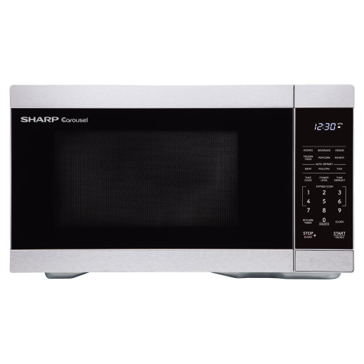 SHARP SMC1162KSC Carousel Countertop Microwave Oven 1.1 cu. ft. 900W Stainless Steel