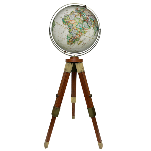 Replogle Globes - Globe Anglais National Geographic Eaton 16"/40.5 cm Support en métal pour parchemin antique représentant un fond marin