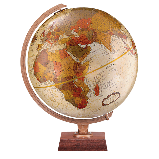Replogle Globes - Globe Anglais Northwoods 12"/30cm Océan métallisé bronze