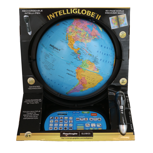 Replogle Globes - Globe Anglais Intelliglobe 12"/30cm Océan bleu interactif