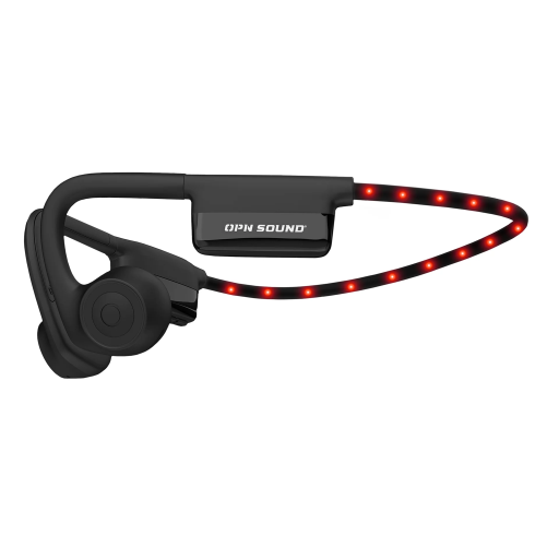 OPN Sound Dashlyte+ Open Ear Headphones with LED Safety Light Strip? Black (OS4500BL)