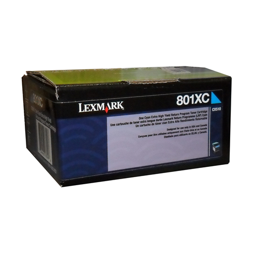 Lexmark 80C1Xc0 Toner Cyan Extra Haut Rendement