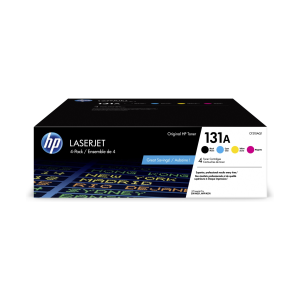 HP INC. CF210AQ1 HP 131A (CF210AQ1) Cyan/Magenta/Yellow/Black Quad-Pack Original LaserJet Toner Catridge