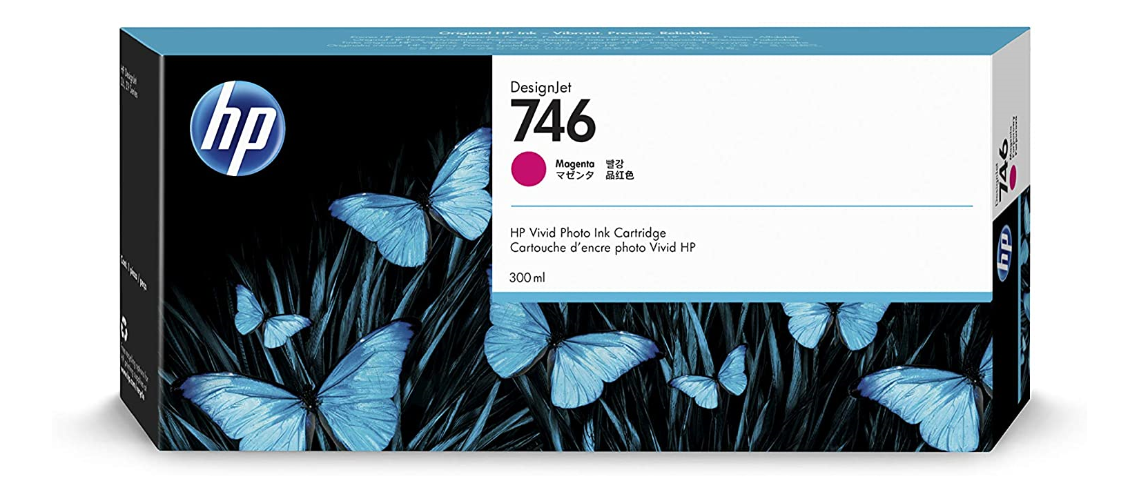 HP Cartouche Encre Magenta 746, 300ml P2V78A