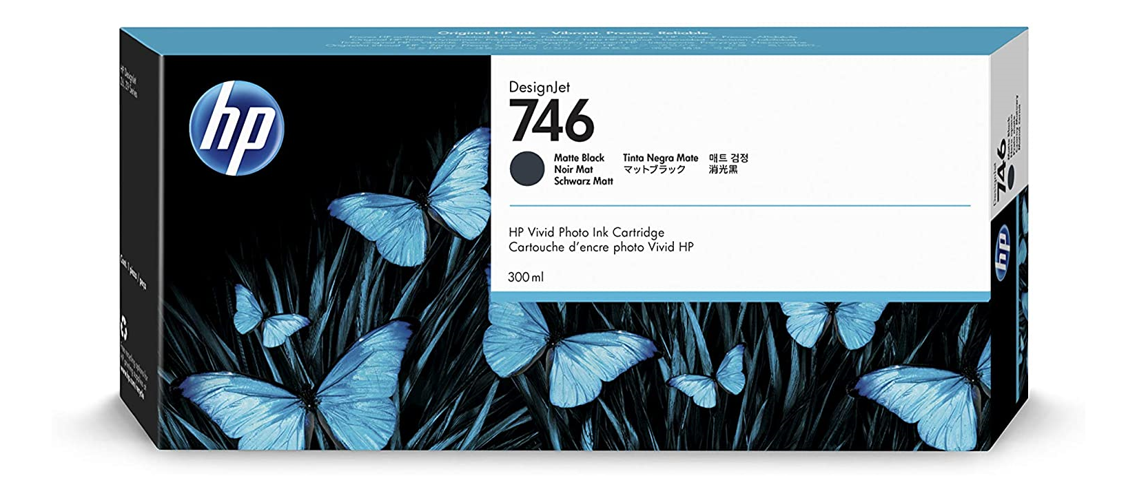 HP Cartouche Encre Noir Matte 746, 300ml P2V83A