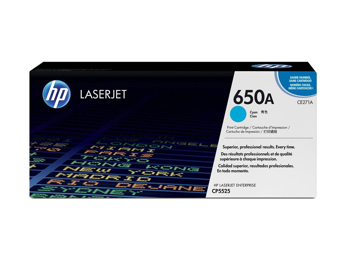 HP CE271A Cyan Toner Cartridge 650A