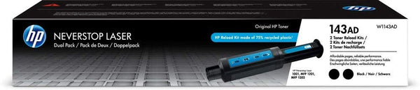 HP 143AD Pack de 2 Toner Noir Reload Kit Neverstop Laser