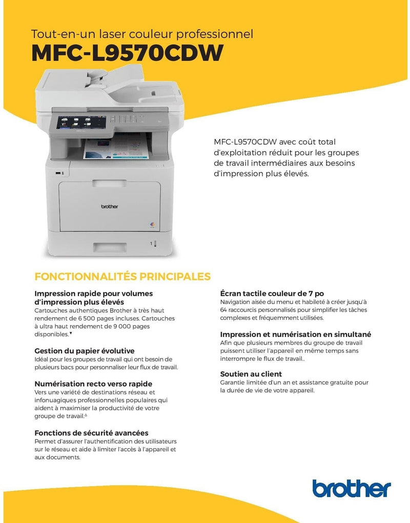 Imprimante Multifonction Laser Couleur Brother MFC-9340CDW