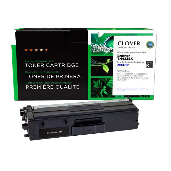 CIG Haut Rendement Toner Noir Brother TN433BK-PG TECH