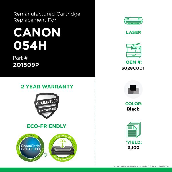 CIG Haut Rendement Toner Noir Canon 054H (3028C001)-PG TECH