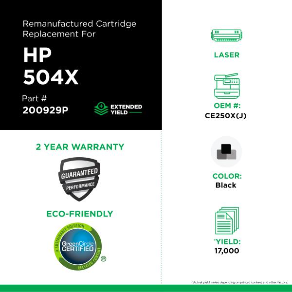 CIG Haut Rendement Toner Noir HP CE250X-PG TECH