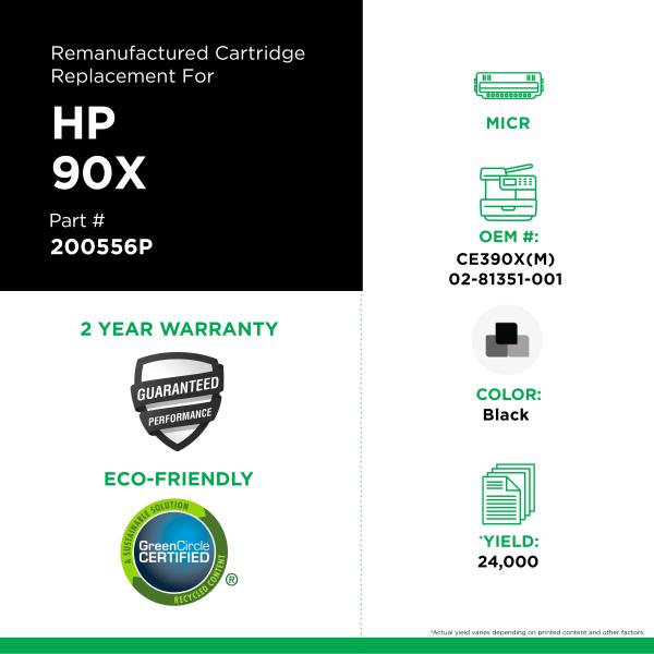 CIG Toner Haut Rendement MICR HP CE390X (HP 90X), TROY 02-81351-001-PG TECH