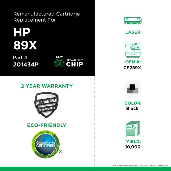 CIG Toner Haut Rendement HP 89X (CF289X)-PG TECH