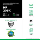 CIG Haut Rendement Toner Noir HP 206X (W2110X)
