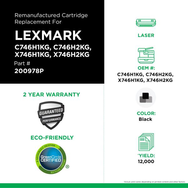 CIG Toner Noir Lexmark C746-PG TECH