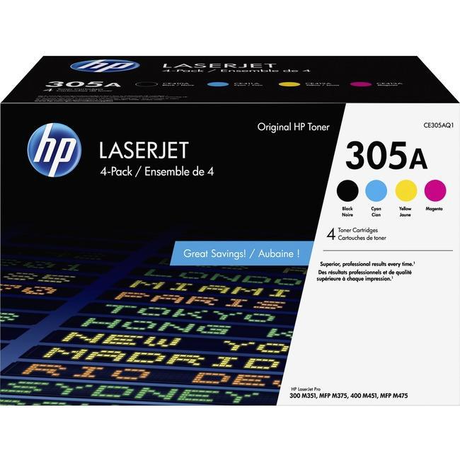 HP CE305AQ1 Quatuor Laserjet 305A Noir Cyan Magenta Jaune-PG TECH