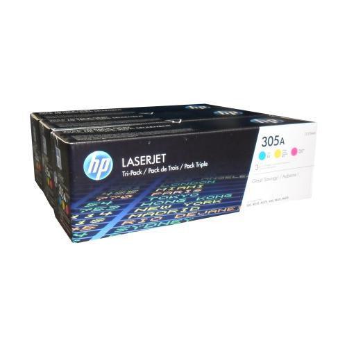 HP CF370AM ensemble (3) de s de Toner Cyan Magenta Jaune 305A (CE411A CE412A CE413A)-PG TECH