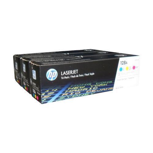 HP CF371AM ensemble (3) de s de Toner Cyan Magenta Jaune 128A (CE321A CE322A CE323A)-PG TECH