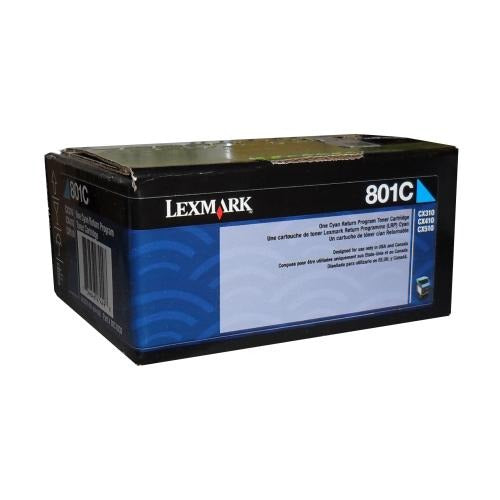 Lexmark 80c10c0 cartouche de toner cyan originale
