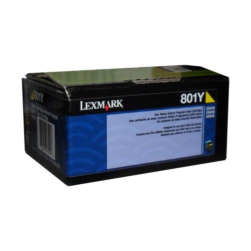 Lexmark 80c10y0 cartouche de toner jaune originale