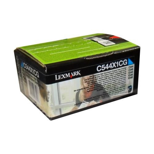 Lexmark c544x1cg cartouche de toner cyan extra haut rendement originale