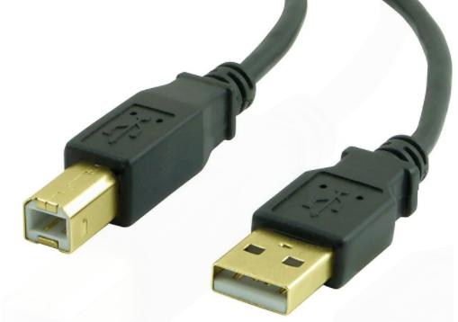 USB 2.0 Cable A Mâle à B Mâle Noir 6'