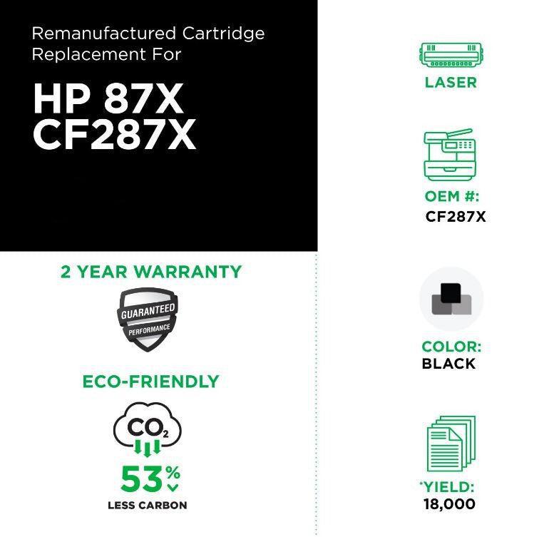 CIG Toner Noir Haut Rendement HP CF287X (HP 87X)-PG TECH