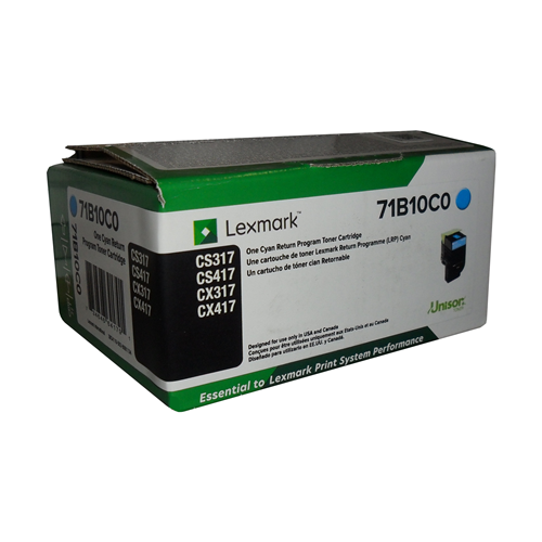 Lexmark Cs/Cx317, 417, 517 Cyan 2.3K Toner 71B10C0-PG TECH